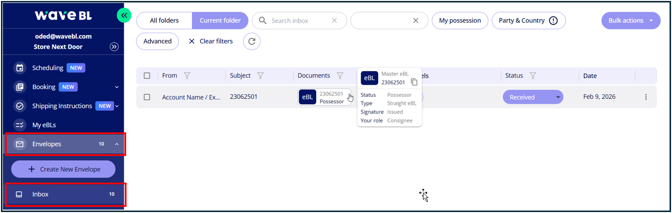 Request Amendment as the Consignee