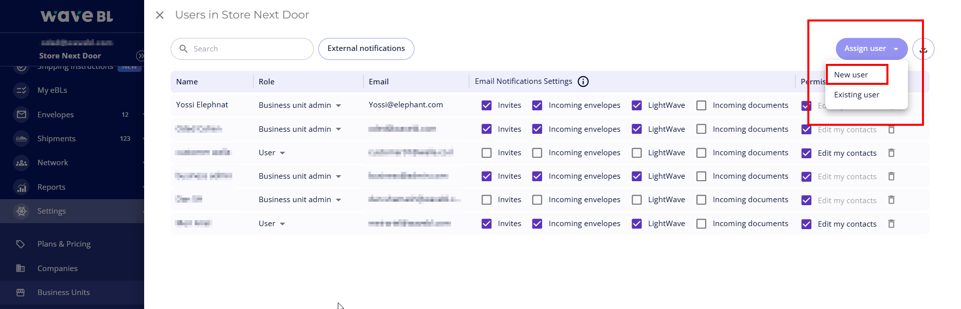 Create Users and assign roles