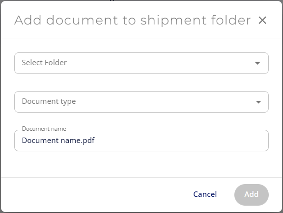 How to use the Shipment Folders